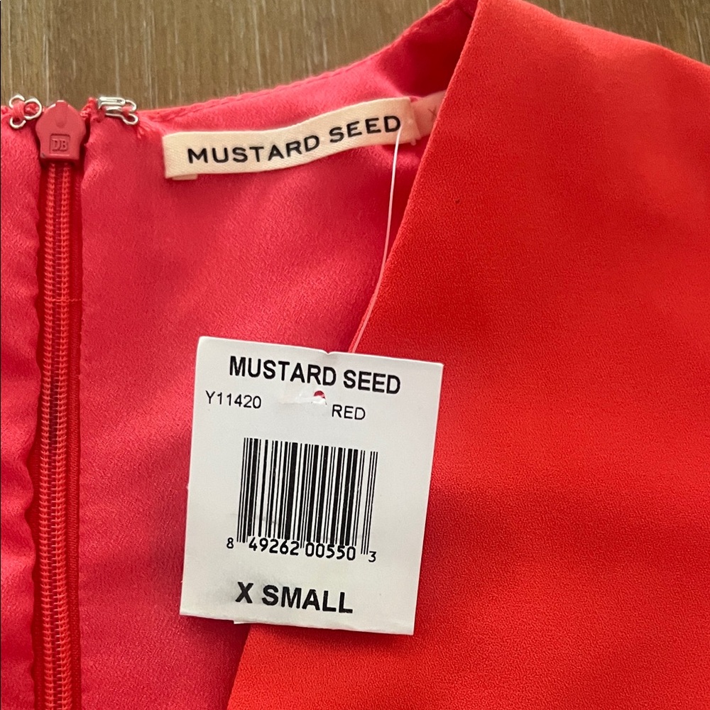 Mustard Seed size XS Red Romper - Picture 3 of 5